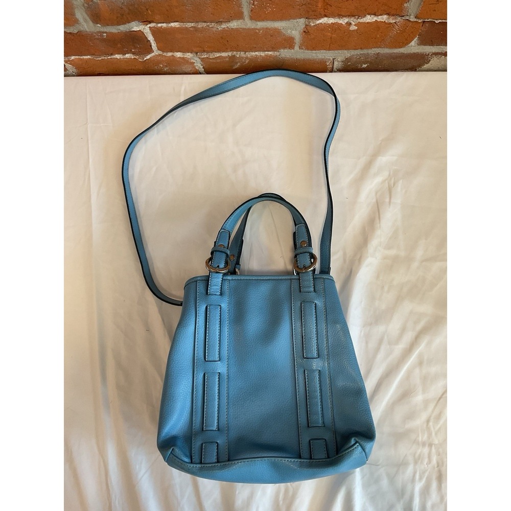 Vintage Tommy Hilfiger Leather Bag Small Mini Hobo Purse Turquoise Blue Y2K
